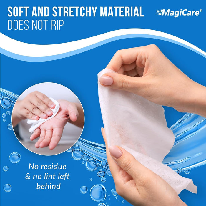 MagiCare 75% Alcohol Hand Sanitizing Wipes, Unscented 100ct Canisters