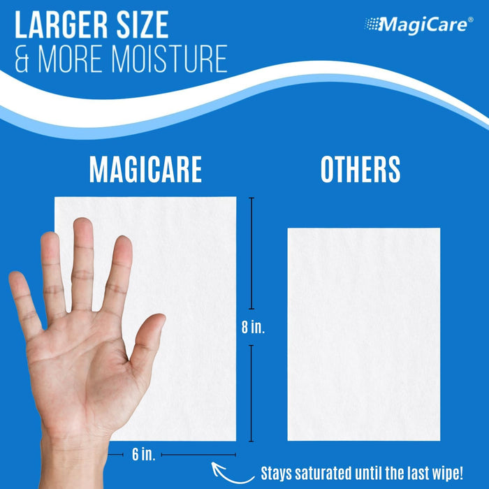 MagiCare 75% Alcohol Hand Sanitizing Wipes, Unscented 100ct Canisters