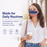 Adult wearing MagiCare American flag print disposable face mask for errands daily routines and on-the-go use