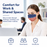 Adult wearing MagiCare American flag print disposable face mask at work and in shared indoor spaces
