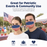 Adults wearing MagiCare American flag print disposable face masks at a patriotic community event