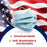 MagiCare American made blue 3-ply disposable face mask with soft breathable design