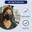 Adult wearing MagiCare black 3-ply disposable face mask with lightweight comfortable fit