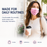 Adult wearing MagiCare pink disposable face mask for errands coffee runs and everyday routines