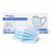 MagiCare Premium Blue 3-ply disposable face masks 50 count box with one blue ear loop mask displayed