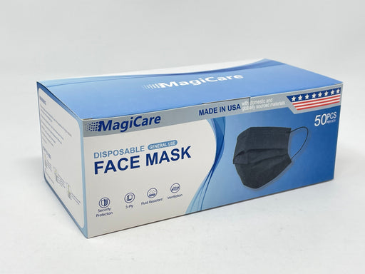 MagiCare Made in USA Masks Black Face Masks I Disposable & Premium