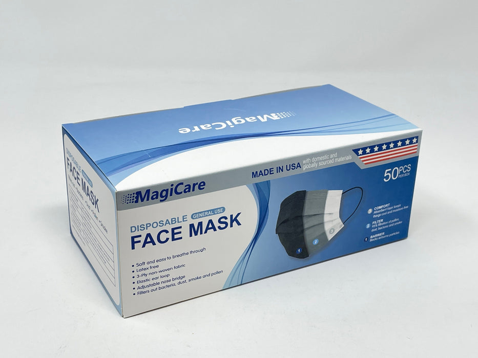 MagiCare Made in USA Masks Black Face Masks I Disposable & Premium