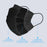 MagiCare black 3-ply disposable face mask layer structure with barrier filter and comfort layers