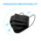 MagiCare black disposable face mask with breathable 3-ply design and elastic ear loops